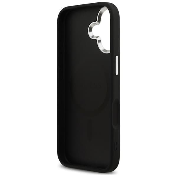 Guess Telefontaske til iPhone 17 MagSafe Glitter Triangle Logo - Sort Svart