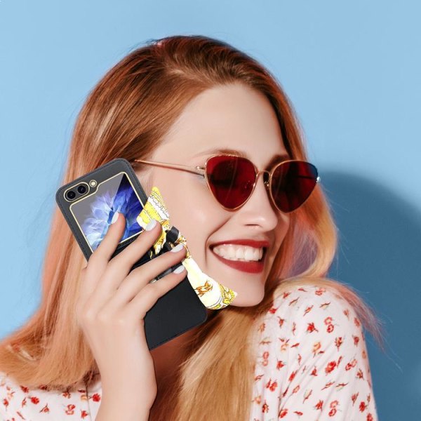 Galaxy Z Flip 5 Mobilskal Handväska - Gul