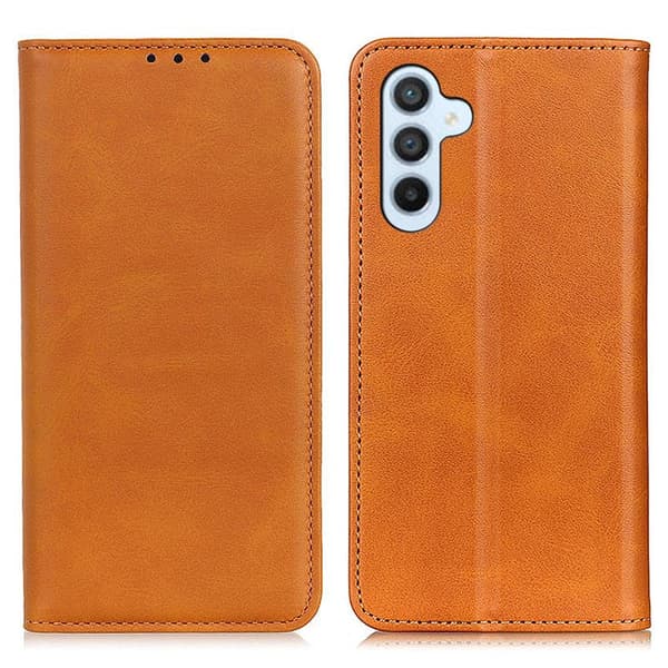 Plånboksfodral för Samsung Galaxy S26 Plus Äkta läder - Brun