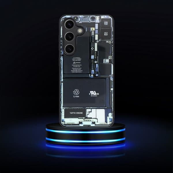 Mobilskal till Galaxy A35 5G Tech Pattern 1 Black