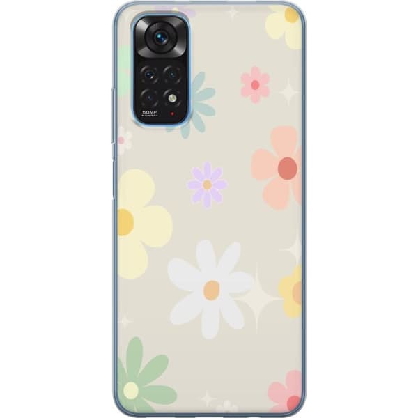 Mobilskal till Xiaomi Redmi Note 11S med fejdande blommor