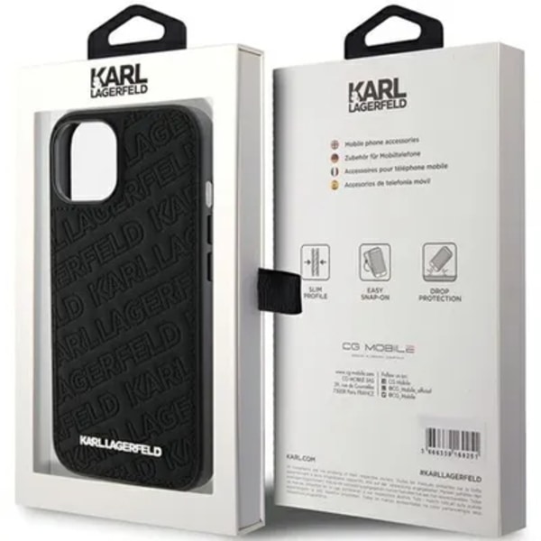 Karl lagerfeld iPhone 15 Plus Mobilskal Quilted Pattern - Svart Svart