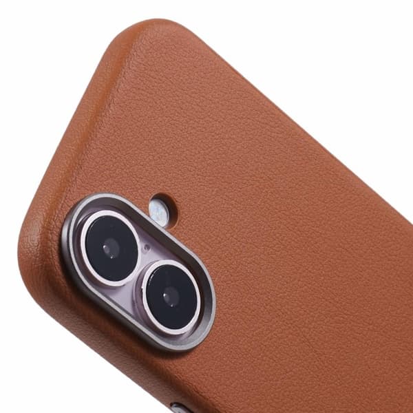 X-LEVEL Mobilskal till iPhone 16 PU Läder Stöttåligt TelefonBrun