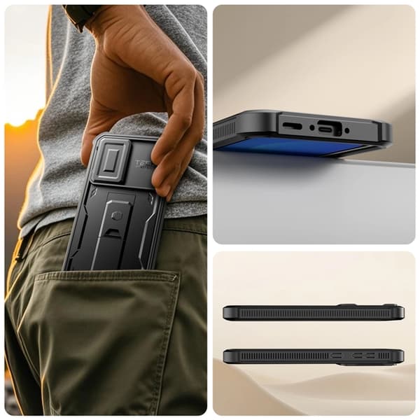 Tech-Protect Mobilskal För Galaxy A36/A37 5G Kevlar Cam Plus 2-Set - Svart Svart