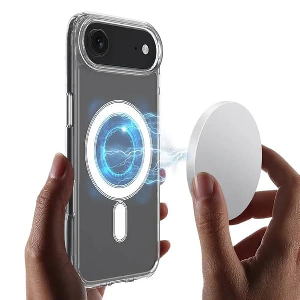 WANLONFENG Mobilskal till iPhone Air MagSafe + [2-Pack] Härdat glas Transparent