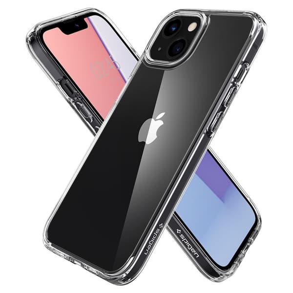 Spigen Ultra Hybrid Mobilskal iPhone 13 - Crystal Clear Transparent