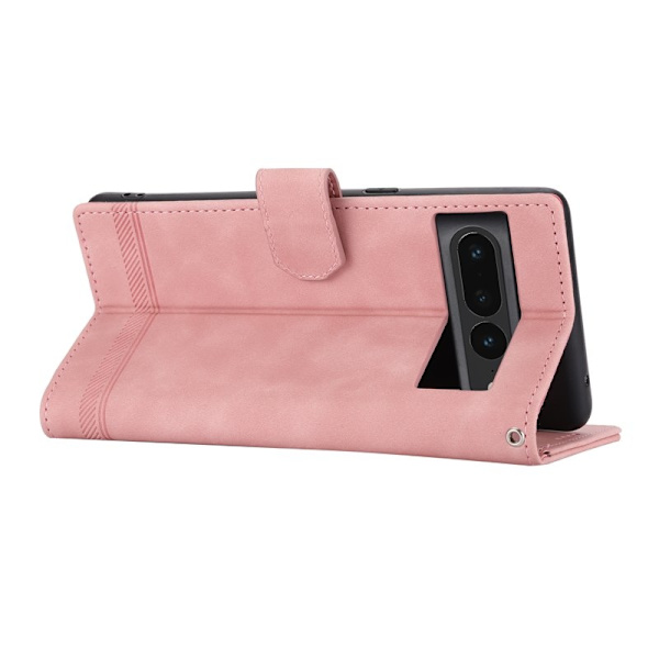 DIERFENG DF-03 Plånboksfodral för Google Pixel 7 Pro 5G Konstläder - Rosa