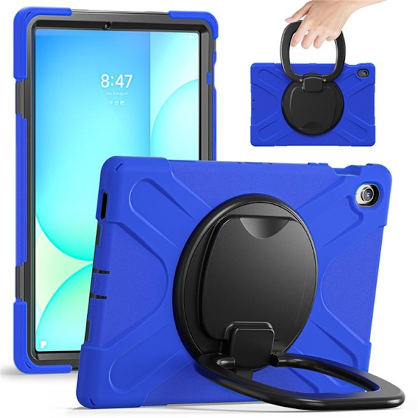 Mobilskal till Galaxy Tab S10 FE Plus Kickstand Handle Grip - Blå Blå