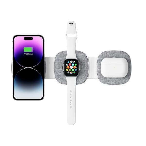 Tech-Protect 3-i-1 trådløs oplader Magsafe iPhone Apple Watch AirPods Grå