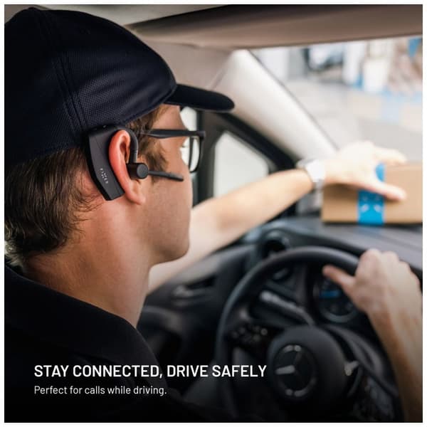 FIXED Talk Pro Trådlös Open-Ear Mono Headset med ENC Svart