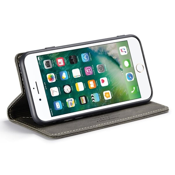 AUTSPACE A01 iPhone 6 Plus/7 Plus/8 Plus Plånboksfodral Konstläder - Brun