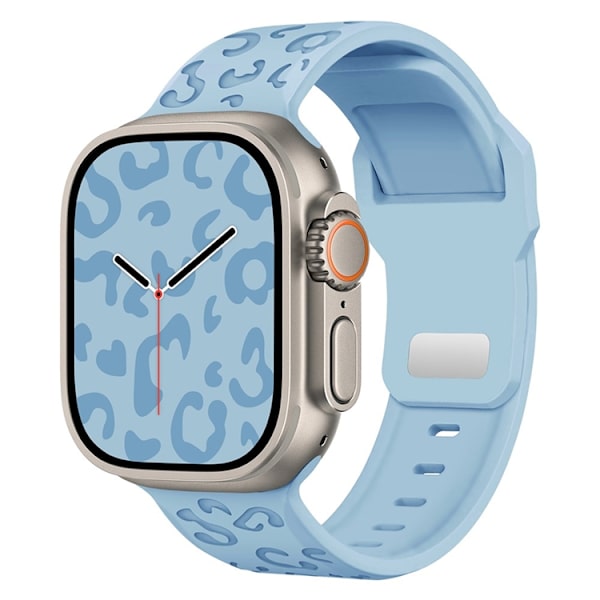 Apple Watch (38/40/41mm) Armband Leopard Texture - Blå Blå