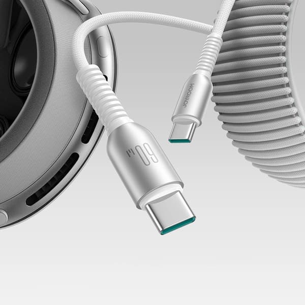 Joyroom S-A51 60W USB-C - USB-C Kabel 1.2m - Ljusgrå Grå