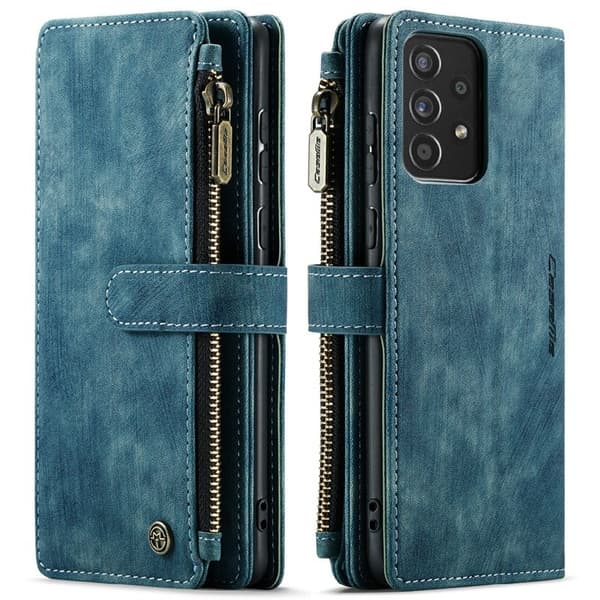 CASEME Konstläder Plånboksfodral för Samsung Galaxy A52s 5G - Grön