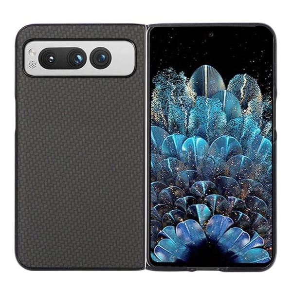 Google Pixel Fold Mobilskal Carbon Fiber PU-Läder - Svart