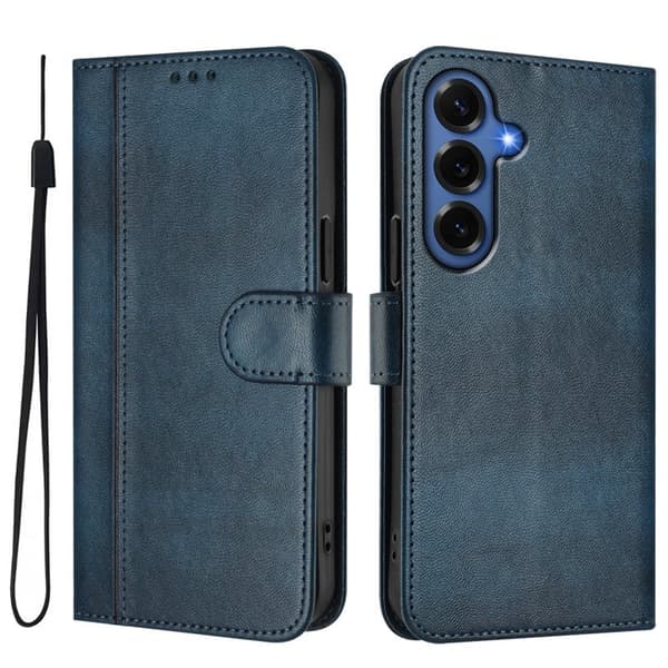 Plånboksfodral för Samsung Galaxy S26 Plus Konstläder Stativ - Blå
