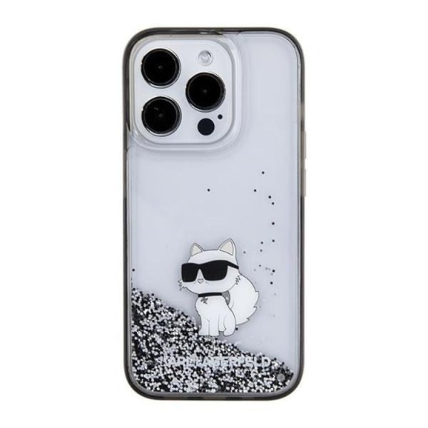 KARL LAGERFELD iPhone 15 Pro Mobilskal Liquid Glitter Choupette