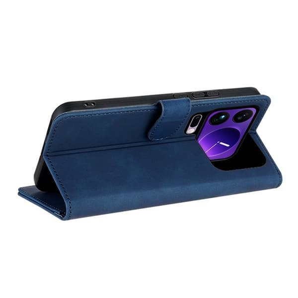 AZNS Xiaomi 17 Pro Max Plånboksfodral Konstläder - Blå