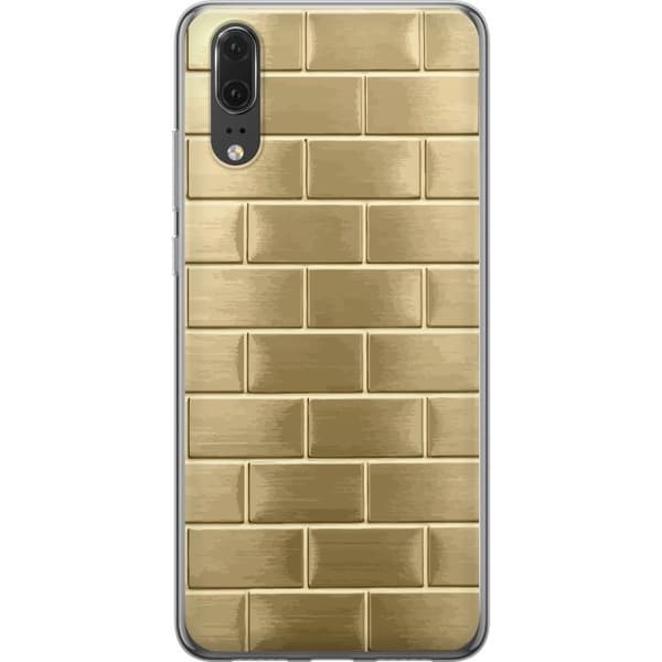 Mobilcover til Huawei P20 med Gyldne Mursten
