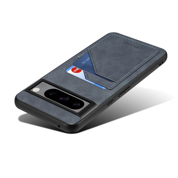 DENIOR Google Pixel 8 Pro Fodral Retro Dubbelkortplats Grå