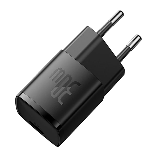 Baseus Snabbladdare 30W USB-C Cube Pro - Svart Svart