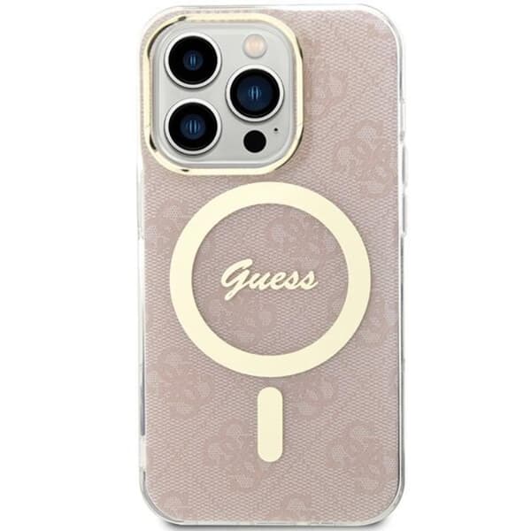 Guess Mobilskal till iPhone 15 Pro Magsafe IML - Rosa Rosa