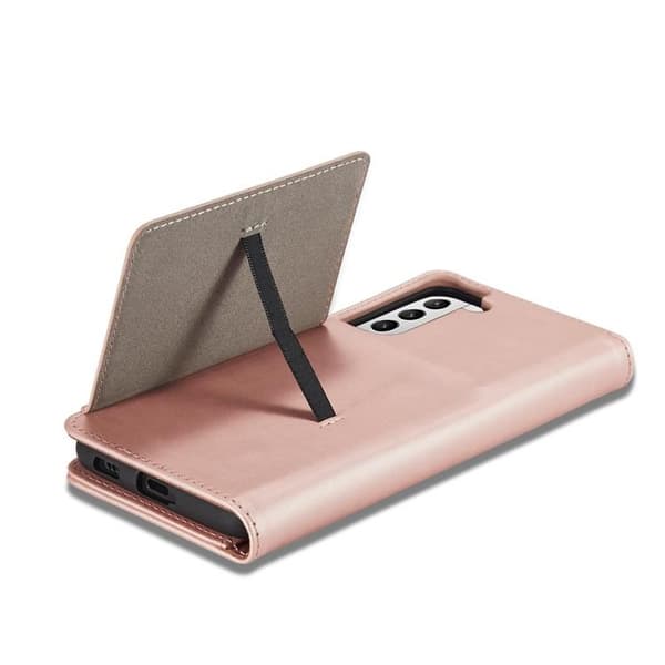 Galaxy S22 Plus Plånboksfodral Magnet Stand - Rosa Rosa