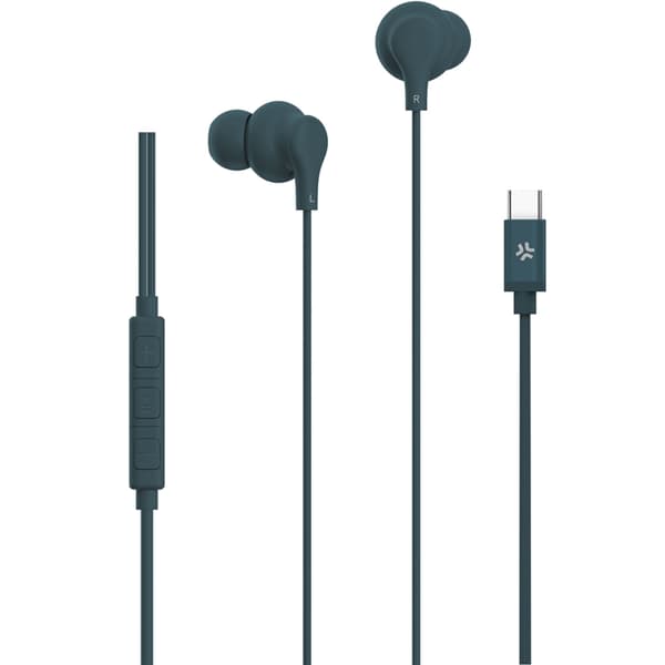 Celly Hörlurar In-Ear Kabel USB-C UP1600 - Blågrön Grön