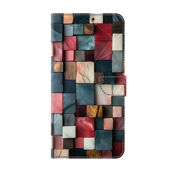 Plånboksfodral för Samsung Galaxy S26 Plus Fällbart Ställ Färgglad Tegelmönster