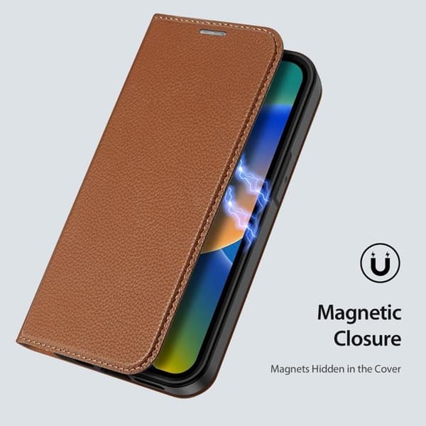 Dux Ducis iPhone 14 Pro Plånboksfodral Skin X2 - Brun Brun