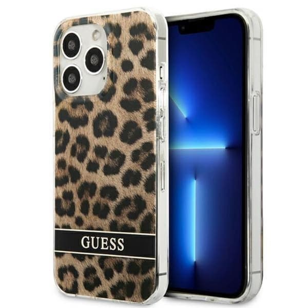 Guess Mobilskal till iPhone 13 Pro Leopard - Brun Brun