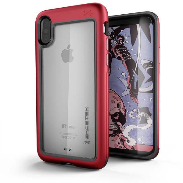 Ghostek Atmoic Slim Cover til Apple iPhone XS / X - Rød Red