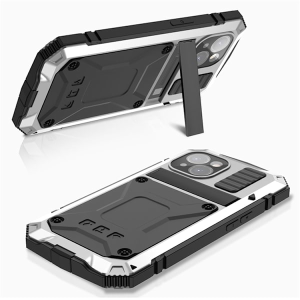 R-JUST Mobilskal till iPhone 15 Plus med Härdat Glas - Silver Silver