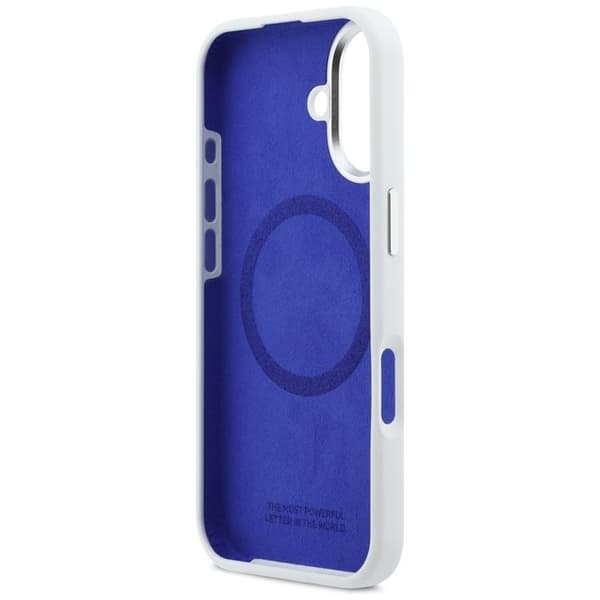 BMW Mobilskal till iPhone 17 MagSafe Silikon Horizontal Line Vit