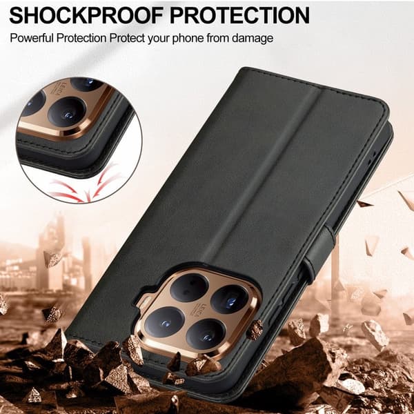 LC.IMEEKE Xiaomi 15T Pro Plånboksfodral Konstläder - Svart
