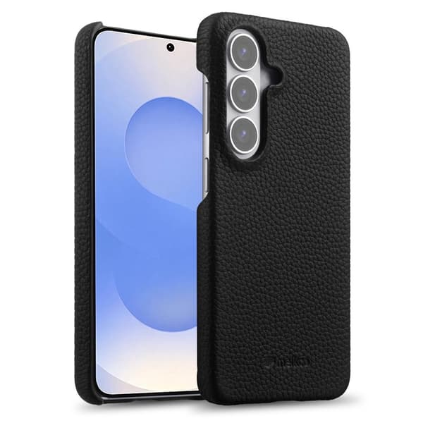 MELKCO Mobilskal för Samsung Galaxy S26 Plus Magnetiskt Äkta läder - Svart