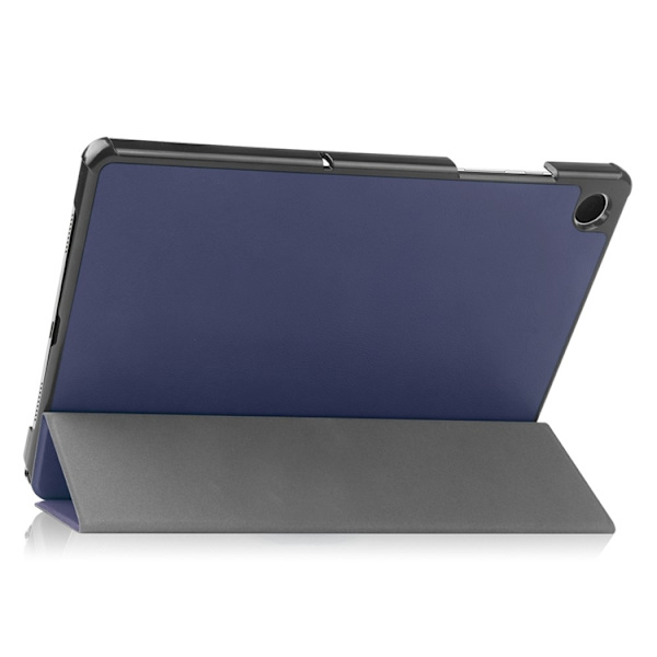 Galaxy Tab A9 Plus Fodral Tri-Fold KonstLäder - Blå Mörkblå