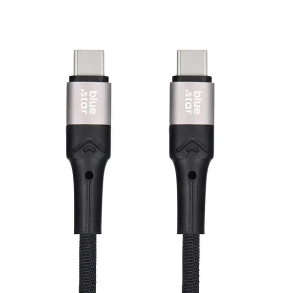Blue Star USB-C till USB-C kabel 2m - Svart
