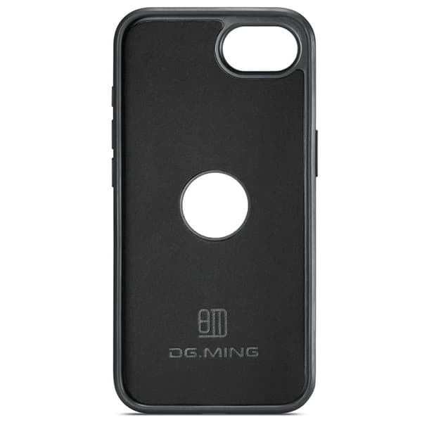 DG.MING Mobilskal till iPhone 16e Anti-Drop Läder Coated - Brun