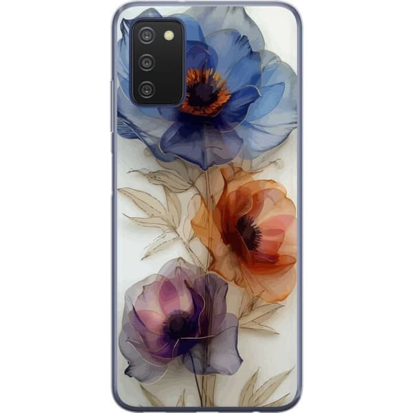 Taske til Samsung Galaxy A03s med silkeblomster