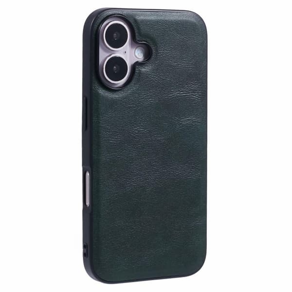 X-LEVEL Bojue-3 Mobilskal till iPhone 16 MagSafe Läder Grön