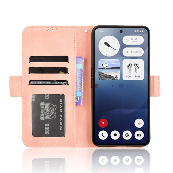 Nothing Phone (3a) Plånboksfodral Läder - Rosa Rosa