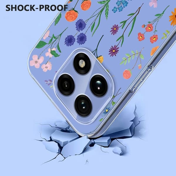 Mobilskal till OnePlus 15 Butterfly Floral Pattern Lila