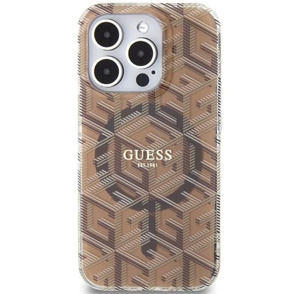 Guess Mobilskal till iPhone 15 Pro Max Magsafe IML GCube - Brun