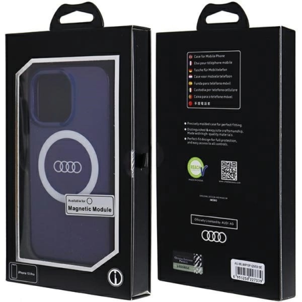 Audi iPhone 13/13 Pro Cover Magsafe IML Big Logo - Blå