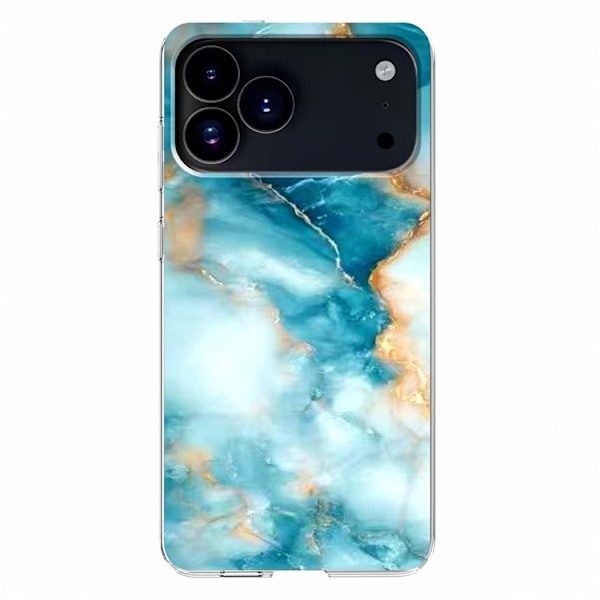 Mobilskal till iPhone 17 Pro Marble Pattern Printing Soft - Blå Blå