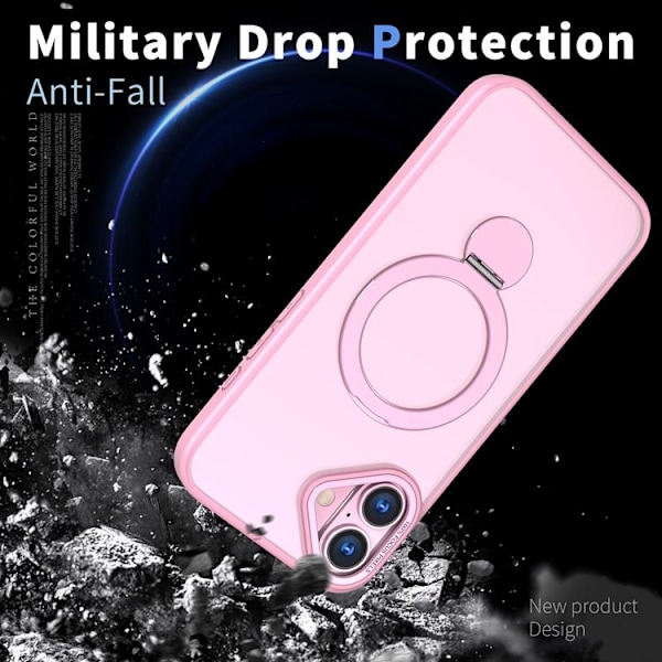 Mobilskal till iPhone 16 MagSafe Rotating Kickstand Rosa