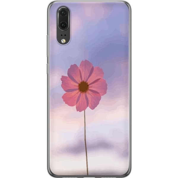Mobilskal till Huawei P20 med Rosa blomma