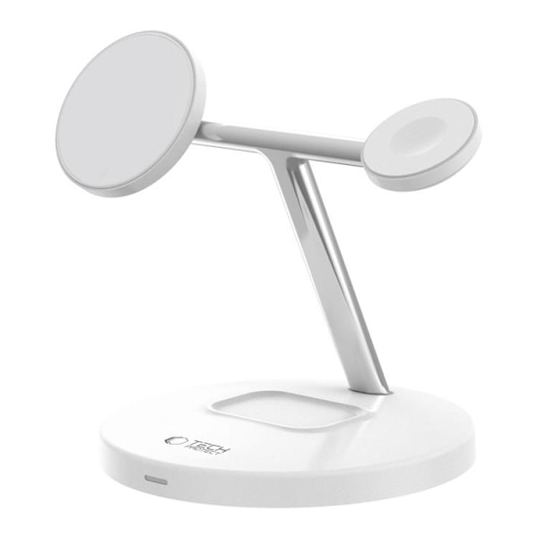 Tech-Protect 3-in-1 Trådlös Laddare Magsafe iPhone, Apple Watch, AirPods - Vit