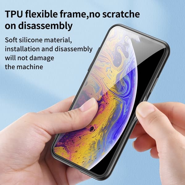 Mobilskal till iPhone 17 Floral Pattern TPU + Härdat Glas - Lila Lila